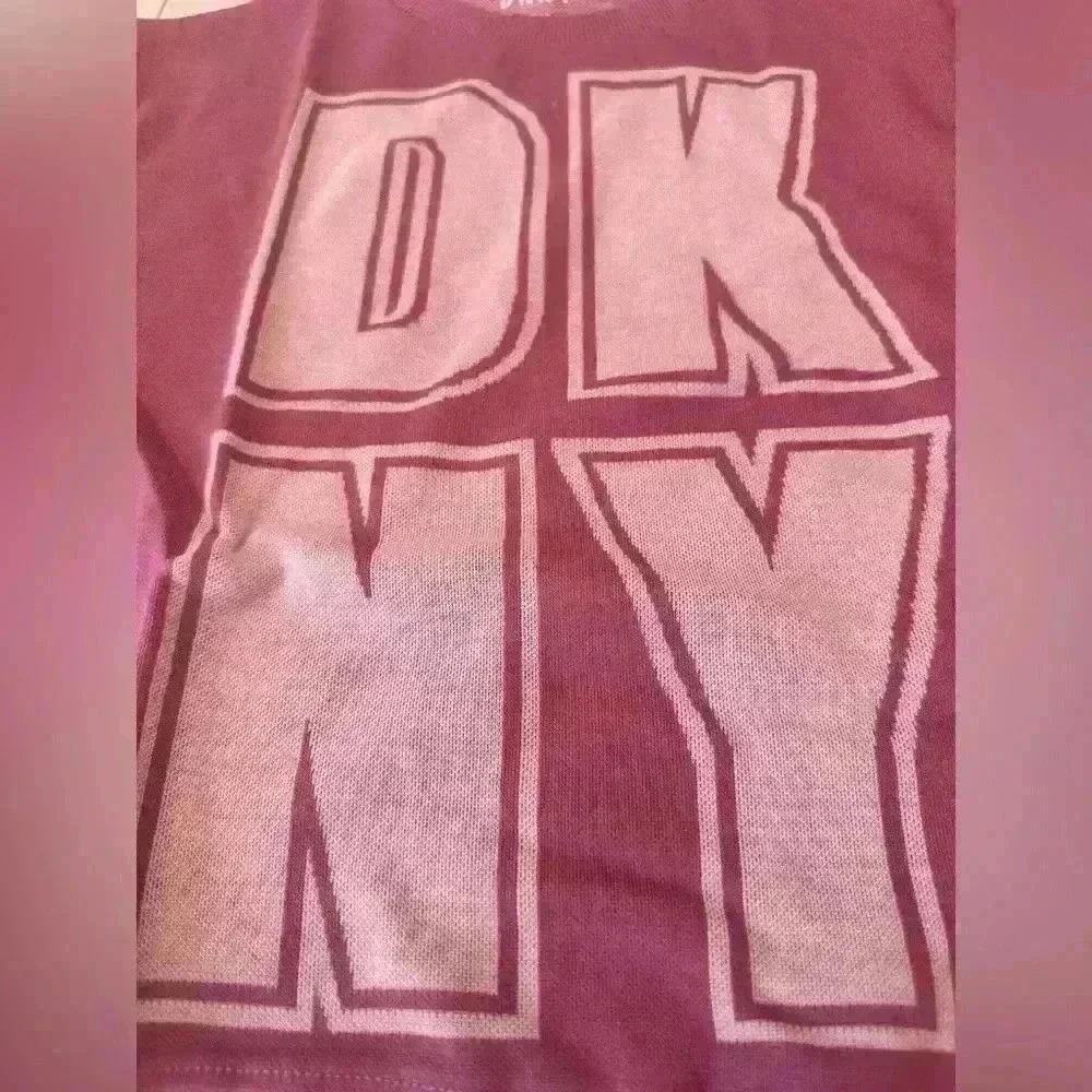 Girls Sweat Shirt Kids Size M (8-10) DKNY Mauve/Wine - Picture 3 of 6